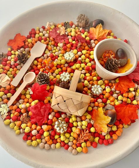 Fall sensory bin | autumn activity for kids | sensory tray | 3 year old gift | toddler birthday gift | thanksgiving activity It's F A L L,  I can't believe summer is behind us! This kit is so pretty and full of little details to fin. Our fall kit is designed to keep your child engaged in play, using their imagination, keep their little hands moving, learning and creating fun fall scenes for hours on end These kits are great to have on hand for busy moms, pull out one of these kits and you have a Toddler Fall Sensory Activities, Fall Theme Sensory Bin, Fall Toddler Sensory Bins, Autumn Sensory Tray, Autumn Sensory Play, Fall Kids Activities Outdoor, Harvest Festival Ideas Eyfs, 17 Month Old Activities, Autumn Toddler Activities