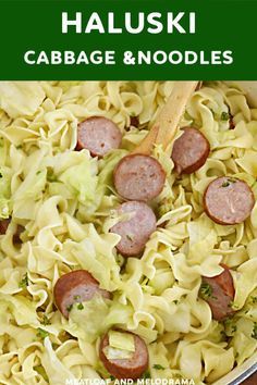 Kielbasa Cabbage, Haluski Recipe, Cabbage And Smoked Sausage, Cabbage Noodles, Slow Cooker Kielbasa, Kielbasa And Cabbage, Cabbage And Noodles, Kielbasa Recipes, Cabbage And Sausage