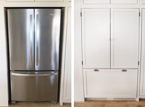 Refrigerator Panels Cabinets, Hidden Refrigerator, Panel Refrigerator, Hidden Fridge, Panel Ready Refrigerator, Paneled Refrigerator, Fridge Makeover, Integrated Refrigerator, Refrigerator Ideas