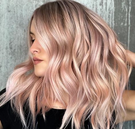 35 Pretty Pastel Hair Colors to Try in 2024 | Glamour Airtouch Blonde, Burnette Hair, Pastel Hair Color Ideas, Pastel Hair Colors, Rose Blonde Hair, Rose Gold Hair Blonde, Rose Gold Blonde, Hair Colors To Try, Peach Hair Colors