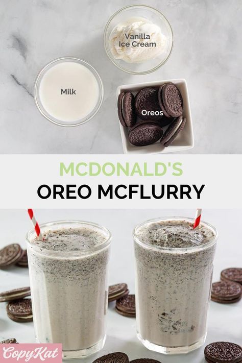 Homemade Mcflurry, Oreo Ice Cream Recipe, Oreo Mcflurry Recipe, Diy Oreo Mcflurry, Easy Oreo Desserts, Oreo Mcflurry Cake, Mcdonald’s Mcflurry Recipe, Single Serve Oreo Mcflurry Mcdonald’s Recipe, Oreo Dessert Easy