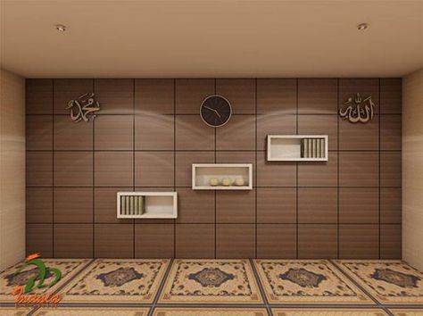 Salaah Room, Namaaz Room, Praying Room, Muslim Prayer Room Ideas, Islamic Interior Design, Wooden Door Entrance, Prayer Room Ideas, Mosque Design, Prayer Corner