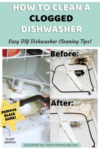 HOW TO CLEAN A DISHWASHER - Black stuff in dishwasher? I noticed slimy food & grime in our rear dishwasher basket. Here's how to clean a clogged dishwasher and remove the black gunk so your dishwasher will run better! Clogged Dishwasher, Money Routine, Fall Home Maintenance, Arm And Hammer Super Washing Soda, Spring Cleaning Challenge, Dishwasher Cleaning, Easy Life Hacks, Black Dishwasher, Black Stuff