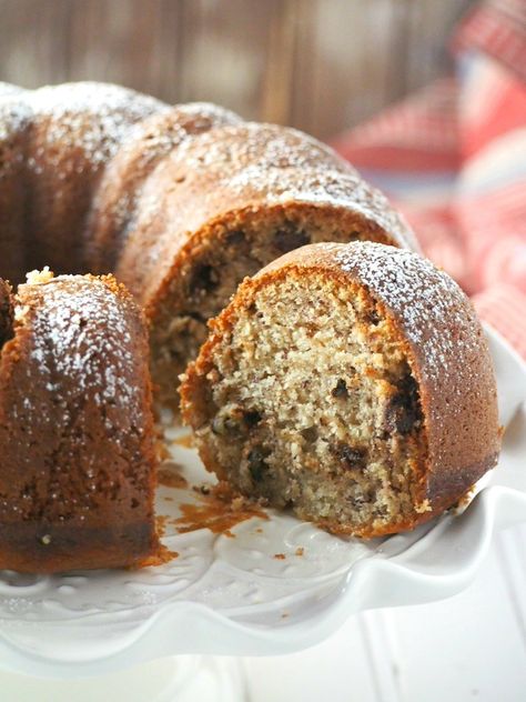 Cinnamon Bunt Cake, Banana Bread Recipe Gluten Free, Banana Bundt Cake Recipe, Cake Banana Bread, Banana Bundt Cake, Banana Bundt, Bundt Recipes, Cake Banana, Banana Bread Recipe Moist