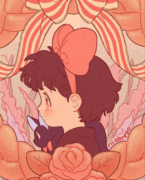 Kikis Delivery Service Fanart, Kikis Delivery Service Art, Artist Reference, Studio Ghibli Fanart, The Cat Returns, Studio Ghibli Characters, Ghibli Artwork, Kiki's Delivery Service, Studio Ghibli Movies