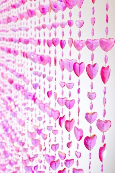 Pink heart beaded doorway curtain Door Beads Y2k, Y2k Door Beads, Pink Bead Curtain, Beads On Doorway, Y2k Beaded Curtains, 2000s Door Beads, Pink Beaded Curtains, Beaded Curtains Doorway Bedroom, Heart Beaded Curtain