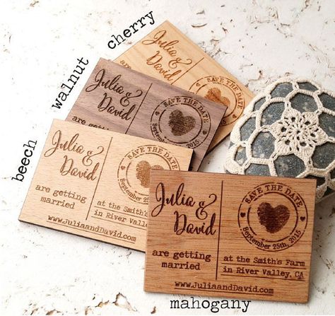 Save the date magnets rustic wedding save by CorkCountryCottage Laser Engraved Wedding, Jars Ideas, Wedding Favours Magnets, Rustic Wedding Save The Dates, Wood Invitation, Rustic Save The Dates, Wedding Magnet, Date Photo, Save My Marriage