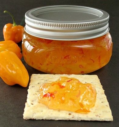 Habanero Jelly Recipe, Canning Room, Habanero Jelly, Pineapple Jelly, Pepper Jelly Recipes, Hot Pepper Jelly, Chile Peppers, Homemade Jelly, Jelly Recipe