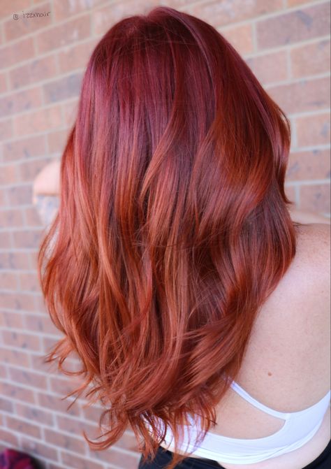 Vibrant red copper sunset hair Copper Sunset Hair, Red Copper Hair, Sunset Hair, Red Copper, Copper Hair, Vibrant Red, Copper, Hair, Red