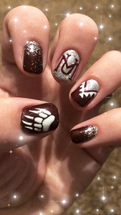 University Of Montana, Glittery Nails, Happy Nails, Work Nails, Gel Nail Designs, Nail Wraps, How To Do Nails, Stylish Nails, Nails Inspiration