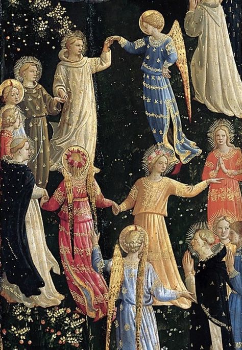 Enchanted Kingdom, Fra Angelico, Medieval Paintings, Angels Among Us, Historical Art, European Art, Catholic Art, Traditional Paintings, Sacred Art