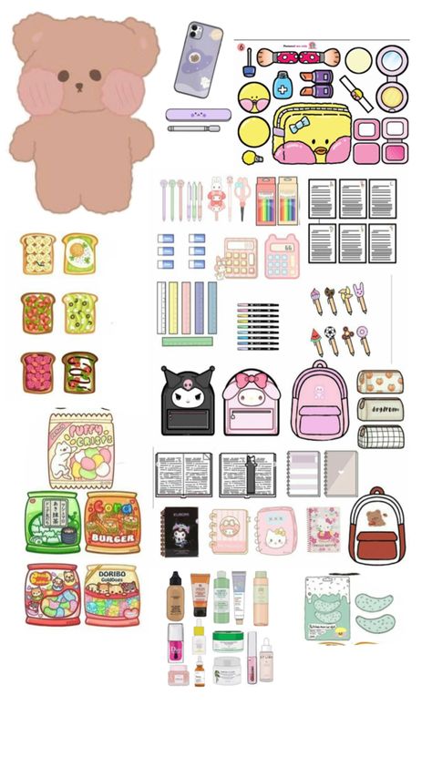 Printable Nail Art Templates, Printable Nail Art, Backpack Drawing, Paper Doll Printable Templates, Hello Kitty Crafts, Paper Dolls Diy, Latest Simple Mehndi Designs, Paper Doll Template, Art & Craft Kit