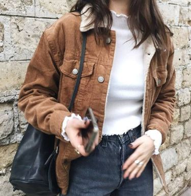 Dress Winter, Jacket Outfit, March 16, Cute Fall Outfits, Mode Inspo, Brown Jacket, 가을 패션, Outfits Casual, Corduroy Jacket