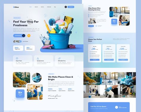 Clino - Cleaning service UIUX design :: Behance Cleaning Services Website Design, Cleaning Service Website Design, Cleaning Company Website, Cleaning Company Branding, Clean Website Design Inspiration, Cleaning Website Design, Cleaning Service Website, Clean Websites, Commercial Website