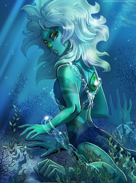 Water chains by Zoratrix Malachite Su, Malachite Steven Universe, Steven Universe Fusion, Cristal Gems, Steven Universe Pictures, Steven Uni, Steven Universe Wallpaper, Steven Universe Movie, Steven Universe Drawing