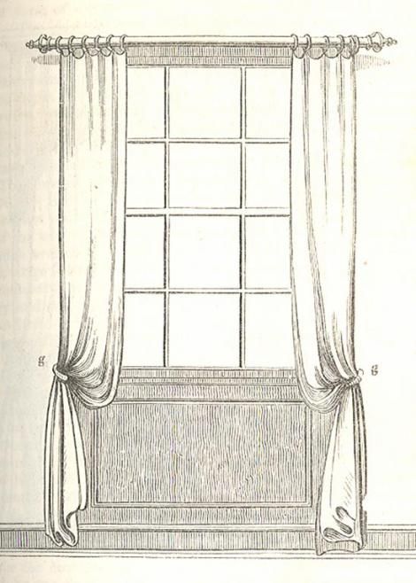 Curtains for Early Victorian Homes 1845 – 1880 | Old House Living Farmhouse Style House Interior, Living Curtains, Interior Curtains, Victorian Ideas, Victorian Curtains, Victorian Windows, Bullion Fringe, Wooden Window Frames, Best Farmhouse