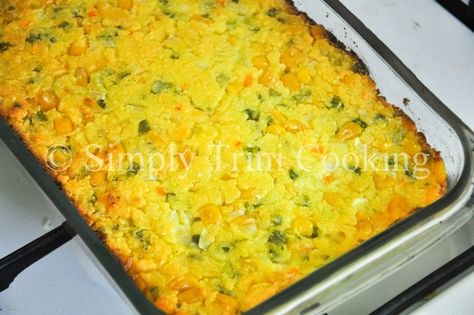 Eggless Corn Pie Eggless Sweet Potato Pie, Corn Meal Pie Recipe, Eggless Cornbread Recipes, Vegan Corn Pudding Casserole, Yelapa Style Sweet Corn Pie, Corn Pie, Stuffed Sweet Peppers, Caribbean Recipes, Pie Recipes