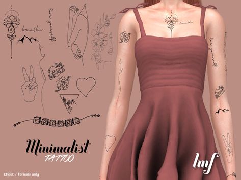 The Sims Resource - IMF Tattoo Minimalist Sims 4 Cc Accessory Mesh Top, Sims 4 Minimalist Tattoo Cc, Ts4 Tattoos Cc, Sims4 Piercing Cc, Sims4 Cc Tattoos, Ts4 Tattoo Cc, Sims4 Tattoos, Sims 4 Cc Tattoos Female, Sims 4 Tattoos Cc