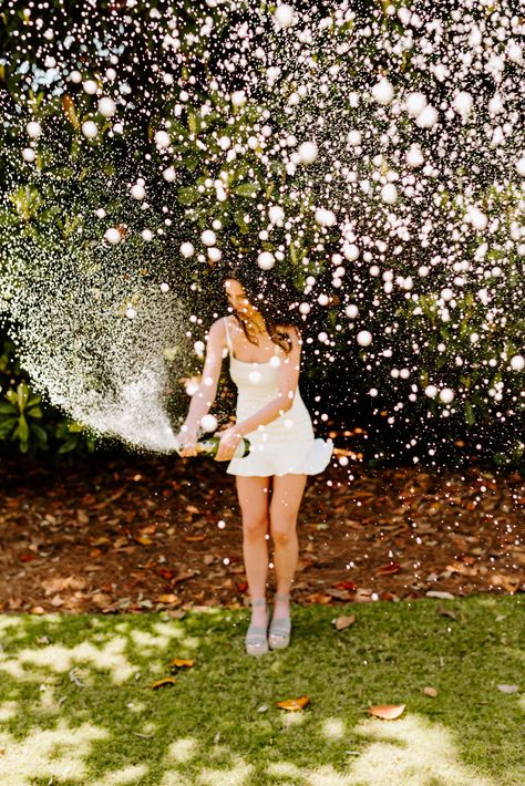 college graduation photograph 😍athens, ga🐶 Photos With Champagne, Champagne Spray, Athens Ga, Grad Photos, College Graduation, Senior Pictures, Athens, Picture Perfect, Champagne