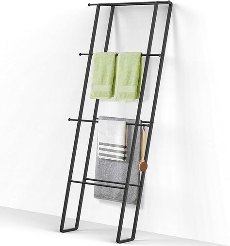 Amazon.com: CANYAVE Blanket Ladder Towel Rack, Wall Leaning Ladder Towel Rack Blanket Holder Rack Drying Rack, 4-Tier Blanket Ladders for Living Room Bathroom (Matte Black) : Home & Kitchen Blanket Ladders, Blanket Holder, Quilt Ladder, Leaning Ladder, Towel Ladder, Towel Stand, Drying Rack Laundry, Blanket Ladder, Towel Storage