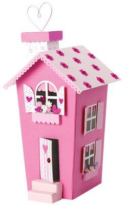 Doodlebug Chipboard Houses - Make Yours Haunted!! - Craft Critique Carton House, Valentine Boxes, Valentine Day Boxes, Glitter Houses, Putz Houses, Doodlebug Design, Valentines School, Valentine Box, Paper Houses