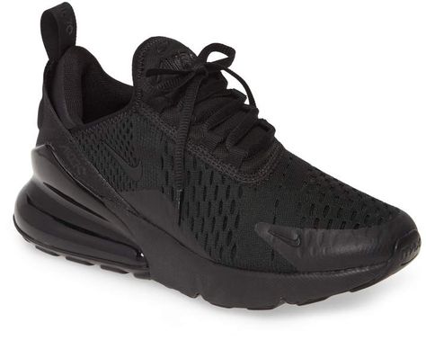 Black Sneakers Women, Nike 270, Black Nike Sneakers, Black Tennis Shoes, Nike Air Shoes, Nike Tennis Shoes, Air Max Women, Nike Air Max 270, Air Max 270