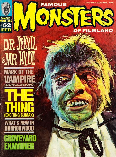 Classic Monster Movies, Mr. Hyde, Jekyll And Mr Hyde, Horror Pictures, Famous Monsters, Classic Horror Movies, Universal Monsters, Classic Monsters, Horror Comics