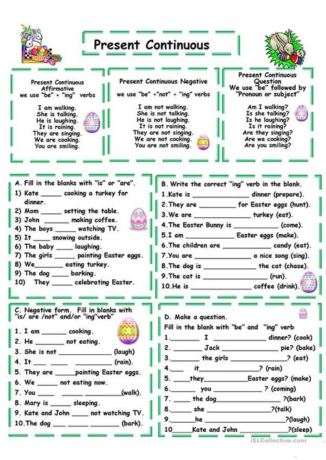 Present continuous - English ESL Worksheets Present Progressive Worksheet, Past Progressive, Present Continuous Worksheet, Tense Worksheet, Tenses Exercises, Bingo Patterns, Struktur Teks, Present Progressive, Past Continuous