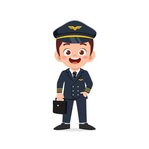 Pilot Cartoon, Pilot Drawing, Pilot Uniform Men, Girl With Book, Aesthetic Clipart, Jolly Phonics Activities, Preschool Phonics, Pilot Uniform, Kids Wear Boys