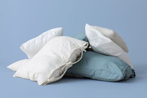 Have a Bunch of Old Pillows? Here Are 7 Things You Can Do With Them How To Wash Throw Pillows, Pile Of Pillows, Painting Fabric Furniture, Real Simple Magazine, Textile Recycling, Make A Door, Latex Pillow, Old Pillows, Preventative Health