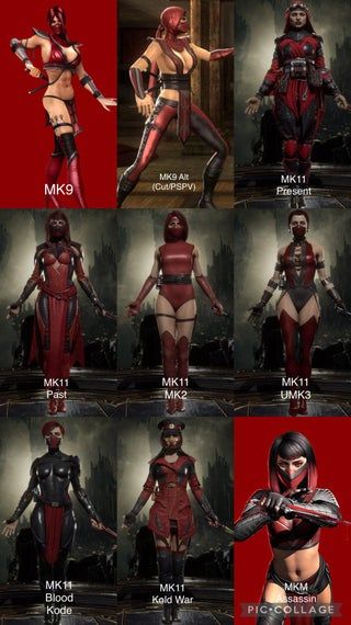 Evolution of Kitana, Mileena, Skarlet and Jade : MortalKombat Mk Female Characters, Kitana Costume, Skarlet Mk, Kitana Mk1, Kitana Mileena, Mileena Cosplay, Fighter Outfit, Camille League Of Legends, Kitana Cosplay