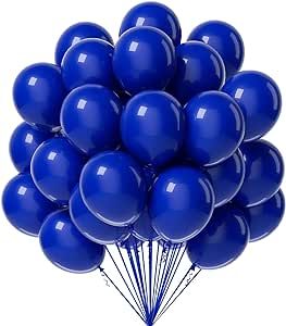 FOTIOMRG Royal Blue Balloons 12 inch, 70 Pack Royal Blue Latex Party Balloons Helium Quality for Birthday Graduation Baby Shower Baseball Halloween Wedding Party Decorations (with Blue Ribbon) Hot Pink Balloons, Baseball Halloween, Hot Pink Ribbon, Pink Latex, Small Balloons, Sequin Backdrop, Blue Party, Bachelorette Party Decorations, Blue Balloons