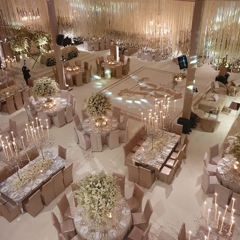 Wedding Reception Layout, Quinceanera Pink, Opulent Wedding, Mexican Hacienda, White Wedding Decorations, Dream Wedding Reception, Luxury Weddings Reception, Luxury Wedding Decor, Extravagant Wedding