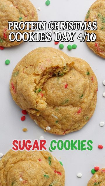 High Protein Christmas Cookies, Protein Christmas Cookies, Christmas Protein Balls, Low Fat High Protein Recipes, Healthy Christmas Cookies, Small Cookies, Protein Recipe, Soft Sugar, Protein Desserts