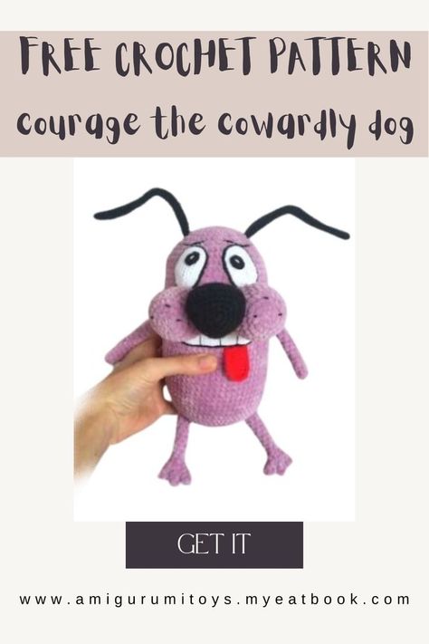 Easy Crochet Patterns Free Beginners, Crochet Bodies, Courage The Cowardly Dog, Free Crochet Doily Patterns, Cowardly Dog, Crochet Patterns Free Beginner, Easy Crochet Patterns Free, Crochet Animals Free Patterns, Crochet Amigurumi Free Patterns