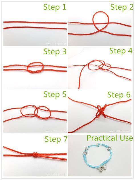 DIY Knot Bracelets Pictures, Photos, And Images For Tie A Bracelet, Diy Knot Bracelet, Adjustable Knot Bracelet, Friendship Bracelet Instructions, Friendship Bracelet Knots, Knots Jewelry, Sailor Knot Bracelet, Sliding Knot Bracelet, Making Friendship Bracelets