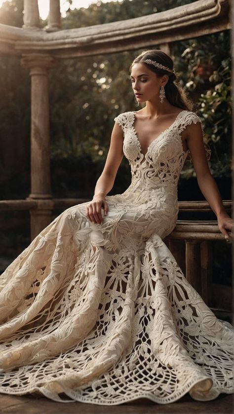 Macrame Wedding Dress, Wedding Dresses Nyc, Dress Tips, Crochet Wedding Dresses, Wedding Dress Ideas, Boho Styl, Suits Wedding, Macrame Wedding, Macrame Dress