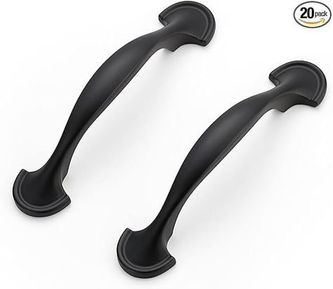 Ravinte 20 Pack Solid 3 Inch Rounded Foot Arch Kitchen Cabinet Handles Matte Black Curved Cabinet Pulls Black Drawer Pulls Kitchen Cabinet Hardware Kitchen Handles for Cabinets Drawer Handles - Amazon.com Black Drawer Pulls Kitchen, Cabinet Pulls Black, Arch Kitchen, Curved Cabinet, Cabinet Hardware Kitchen, Drawer Pulls Kitchen, Handles For Cabinets, Drawer Pulls Kitchen Cabinets, Curved Cabinets