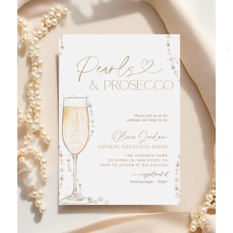 Bridal Shower Invitations pearls and prosecco bridal shower bridal brunch  invitation boho bridal shower invite minimalist bridal shower invite bridal shower invitation wedding shower invitation modern bridal shower invite bohemian bridal shower invite pearls and prosecco bridal shower pearls and prosecco white pearl elegant Valentines Baby Shower, Brunch Bubbly, Bridal Brunch Invitations, Baby Shower Invitaciones, Brunch Invitations, Bridal Shower Invitations Templates, Bridal Brunch, Invitation Baby Shower, Bridal Shower Theme