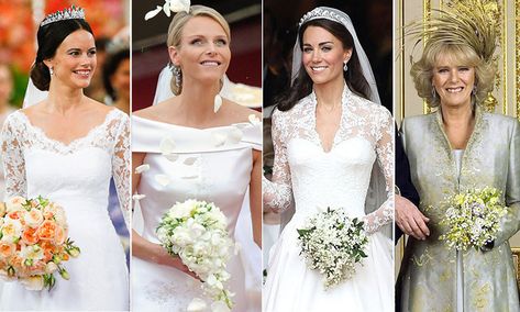 Royal wedding bouquets: From Kate Middleton to Queen Letizia's Fürstin Charlene, Middleton Wedding, Wedding Hair Colors, Church Wedding Flowers, Kate Middleton Wedding, Prins William, Informal Weddings, Modern Wedding Flowers, The Royal Wedding