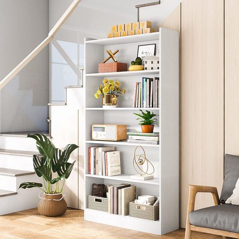 Tall Library, Deep Bookcase, Bookshelf With Storage, Bookcase Modern, Library Bookshelf, Tall Bookshelf, Open Bookshelf, Open Shelving Units, Tall Bookshelves