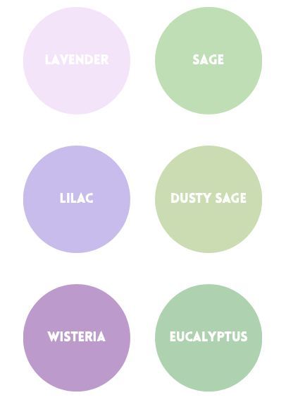 Wisteria Wedding Colors, Lilac Wedding Colors, Wedding Color Schemes Purple, Lilac Wedding Themes, Lavender Color Scheme, Lavender Wedding Colors, Sage Color Palette, Sage Wedding Colors, Lavender Color Palette