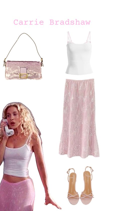 Carrie Bradshaw outfitinspo! #satc #sexandthecity #satcoutfit #carriebradshaw #carriebradshawstyle #outfits #fashion #nycfashion #nycgirl #oufitinspo #fashioninspo #samanthajones Carrie Bradshaw Dresses, Carrie Halloween Costume, Carrie Bradshaw Style, Carrie Bradshaw Outfits, Famous Outfits, Cute Couple Halloween Costumes, Bella Hadid Outfits, 2000s Outfits, 90s Fashion Outfits