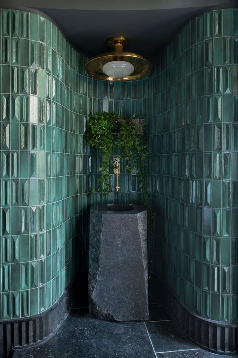 Photography by Ambroise Tezenas. Minecraft Decoration, Dimensional Tile, Tuscan Towns, Daniel Libeskind, Roman And Williams, Fireclay Tile, Industrial Bathroom, French Architecture, Eero Saarinen