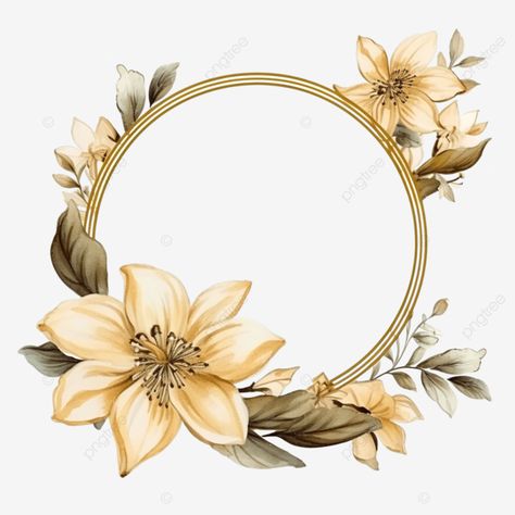 golden frame with flower free illustration frame flower circle png Circle Flower Frame, Flower Circle Frame, Png Circle, Traditional Background, Circle Png, Flower Frame Png, Frame Flower, Circle Illustration, Flower Circle