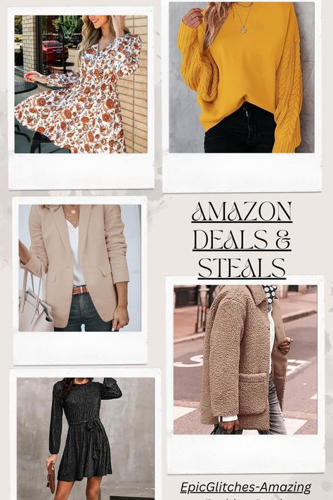 We strive to find the best deals on Amazon fashion so you don't have to do the searching.  Click and follow us to keep up with the deals and steals. Amazon Clothes, Amazing Fashion, Fashion Deals, The Amazon, Amazon Fashion, Up To Date, Keep Up, Amazon Deals, The Amazing