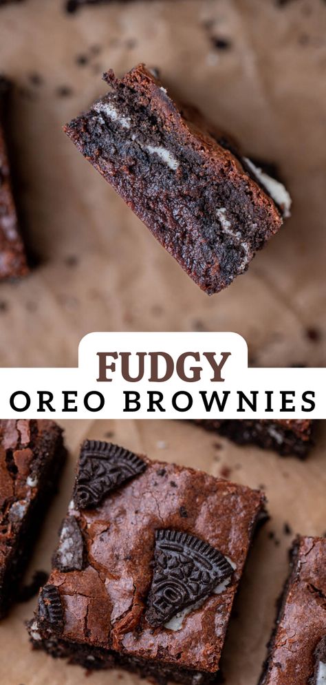 Brownies With Oreos, Fudge Oreo, Oreo Brownies Recipe, Lifestyle Of A Foodie, Perfect Brownies, Bread Puddings, Fudgy Brownie, Baking Fun, Oreo Brownies