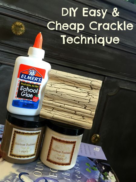 Chippy Paint Technique, Heirloom Traditions Paint, Crackle Paint, Heirloom Traditions, Damask Stencil, Crackle Painting, School Glue, Faux Painting, Chippy Paint