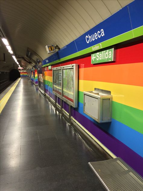 Chueca, Madrid, ES July 2016 Madrid Airport Aesthetic, Madrid Aesthetic Girl, Study Abroad Aesthetic Madrid, Madrid Chueca, Madrid Aesthetic, Metro Madrid, Madrid Streets, Madrid Spain, Madrid