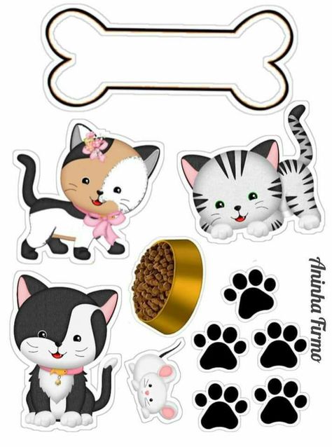 Topper Kue, Cat Cake Topper, Kitten Party, Felted Crochet, Dog Cake Topper, Cat Printable, Birthday Cake Topper Printable, Cat Birthday Party, Super Cat